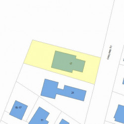 19 Oakland St, Newton MA  02458-1805 plot plan