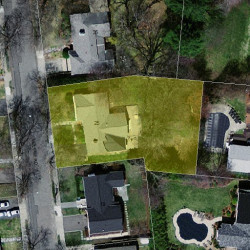 25 Helene Rd, Newton MA 02468-1024 aerial view