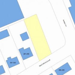 289 Newtonville Ave, Newton MA 02460-2014 plot plan