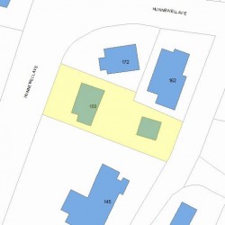 180 Hunnewell Ave, Newton MA 02458-2246 plot plan