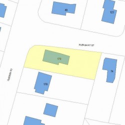170 Cherry St, Newton MA  02465-1242 plot plan