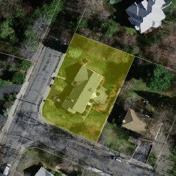 42 Oak Hill St, Newton MA 02459-3431 aerial view