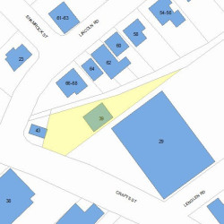 39 Crafts St, Newton MA  02458-1255 plot plan