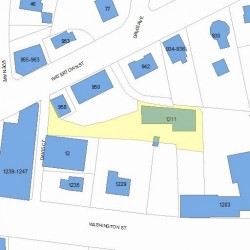1211 Washington St, Newton MA 02465-2122 plot plan