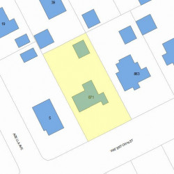 871 Watertown St, Newton MA 02465-2141 plot plan