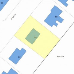 123 Spiers Rd, Newton MA  02459-3716 plot plan
