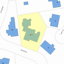 49 Helene Rd, Newton MA  02468-1024 plot plan