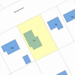 762 Watertown St, Newton MA  02460-1354 plot plan