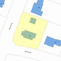 59 Puritan Rd, Newton MA 02461-1036 plot plan