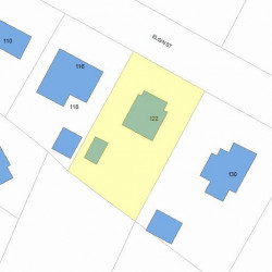 122 Elgin St, Newton MA  02459-2302 plot plan