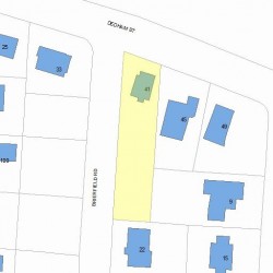 41 Dedham St, Newton MA 02461-2133 plot plan