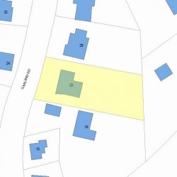 23 Garland Rd, Newton MA  02459-1740 plot plan