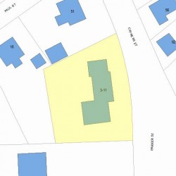 11 Parker St, Newton MA 02459-2544 plot plan