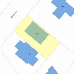 306 Linwood Ave, Newton MA  02460-1329 plot plan
