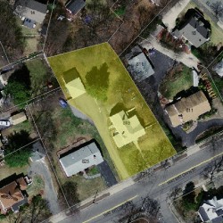 819 Watertown St, Newton MA  02465-2127 aerial view