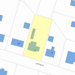 15 Cotton St, Newton MA  02458-2619 plot plan