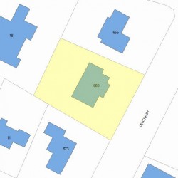 665 Centre St, Newton MA  02458-2341 plot plan