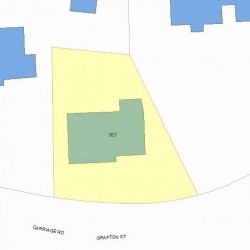 667 Commonwealth Ave, Newton MA 02459-1102 plot plan
