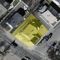 69 Crafts St, Newton MA  02458-1257 aerial view