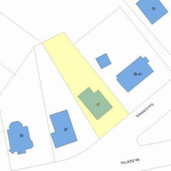 47 Terrace Ave, Newton MA 02461-1426 plot plan