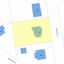 829 Chestnut St, Newton MA  02468-2328 plot plan