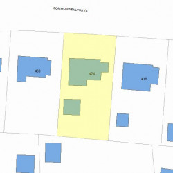 424 Commonwealth Ave, Newton MA 02459-1333 plot plan