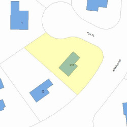 216 Arnold Rd, Newton MA  02459-3046 plot plan