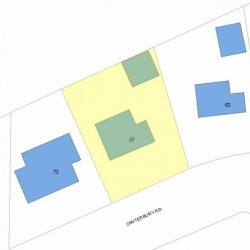 67 Canterbury Rd, Newton MA 02461-1319 plot plan