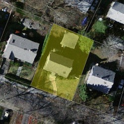 68 Maplewood Ave, Newton MA  02459-2526 aerial view