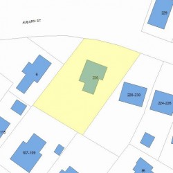 236 Auburn St, Newton MA 02466-2407 plot plan