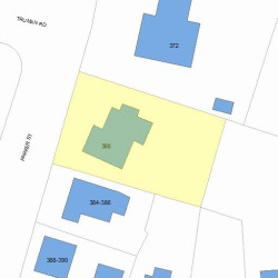 380 Parker St, Newton MA  02459-2605 plot plan