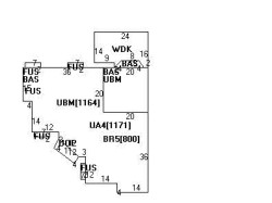 82 Exeter St, Newton MA 02465-2809 floor plan