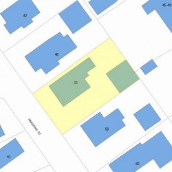 50 Parsons St, Newton MA  02465-2136 plot plan