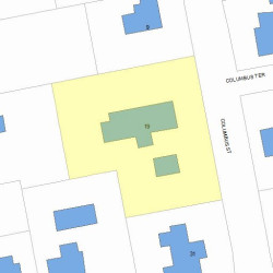 19 Columbus St, Newton MA  02461-1417 plot plan