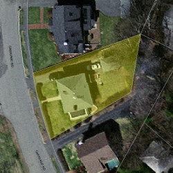 1845 Commonwealth Ave, Newton MA  02466-2725 aerial view