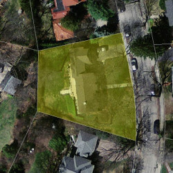 141 Moffat Rd, Newton MA  02468-1133 aerial view