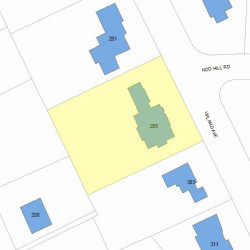 295 Upland Ave, Newton MA 02461-2002 plot plan