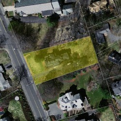 72 Highland St, Newton MA  02465-2405 aerial view