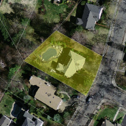 119 Oak Hill St, Newton MA  02459-3455 aerial view