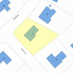 39 Grace Rd, Newton MA 02459-3450 plot plan