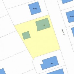 49 Dalby St, Newton MA 02458-1030 plot plan