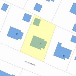 29 Converse Ave, Newton MA 02458-2503 plot plan