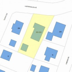 254 Auburndale Ave, Newton MA  02466-1619 plot plan