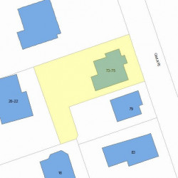73 Oak Ave, Newton MA  02465-1814 plot plan