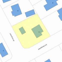 111 Auburndale Ave, Newton MA 02465-1454 plot plan