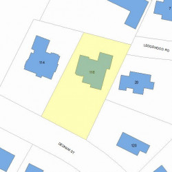 116 Dedham St, Newton MA 02461-2136 plot plan