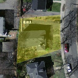 117 Beaumont Ave, Newton MA  02460-2315 aerial view