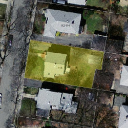 118 Adena Rd, Newton MA 02465-1620 aerial view