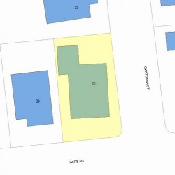 25 Ware Rd, Newton MA 02466-1419 plot plan