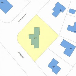 614 Dedham St, Newton MA 02459-2936 plot plan